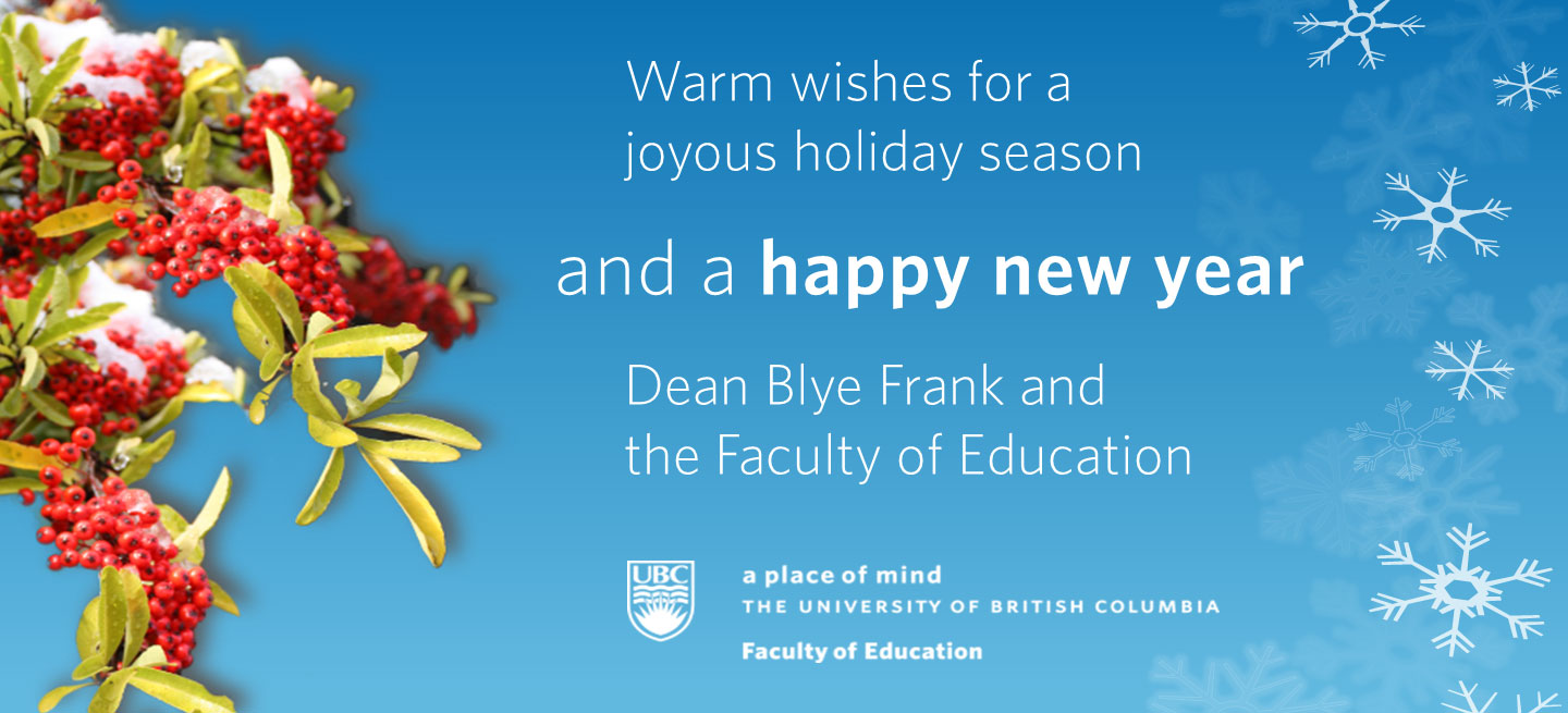 Holiday Greetings Faculty Of Education