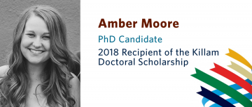 Amber Moore, 2018 Killam Doctoral Scholar