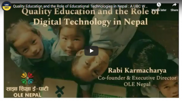 MET-hosted lecture: Quality Education and the Role of Digital Technology in Nepal