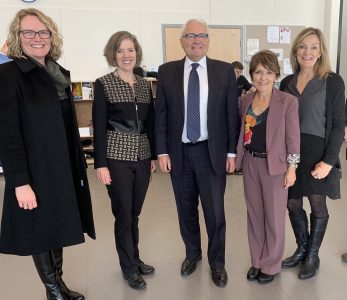 L to R: Dr. Meike Wernicke, Dr. Wendy Carr, Commissioner Raymond Théberge, Dr. Joanne Robertson, Susan Ankenman