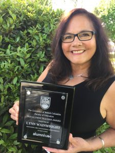 Lynn Wainwright, BA’ 94, BEd’ 95, Winner of 2020 UBC Faculty of Education Alumni Teacher of the Year Award!