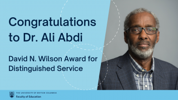 Dr. Ali Abdi Receives David N. Wilson Award for Distinguished Service
