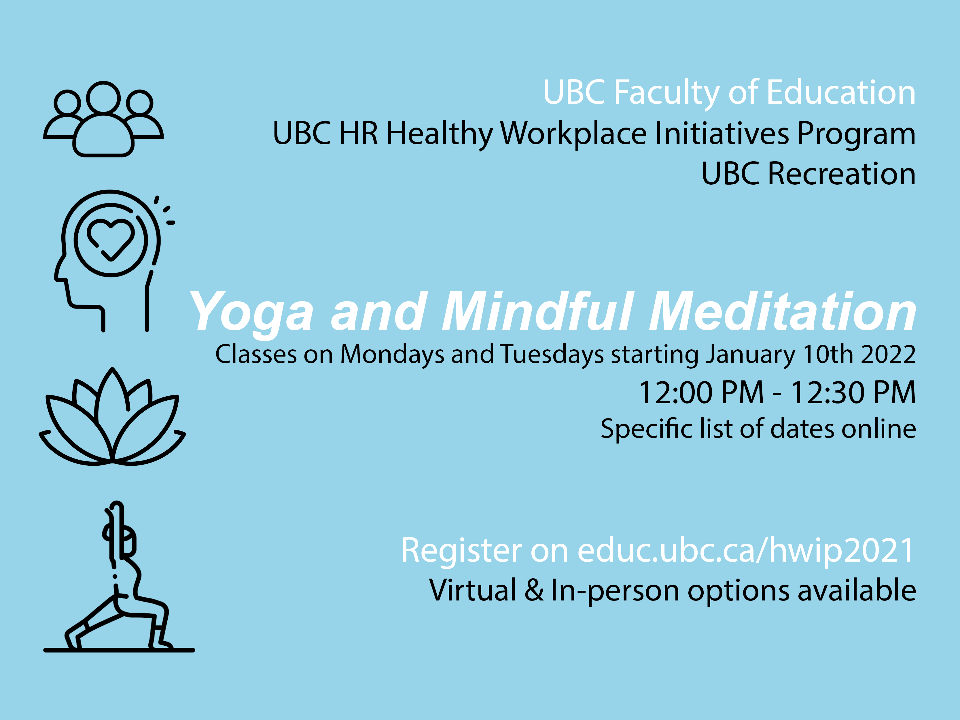 HWIP - Yoga and Mindful Meditation Classes – Faculty of Education