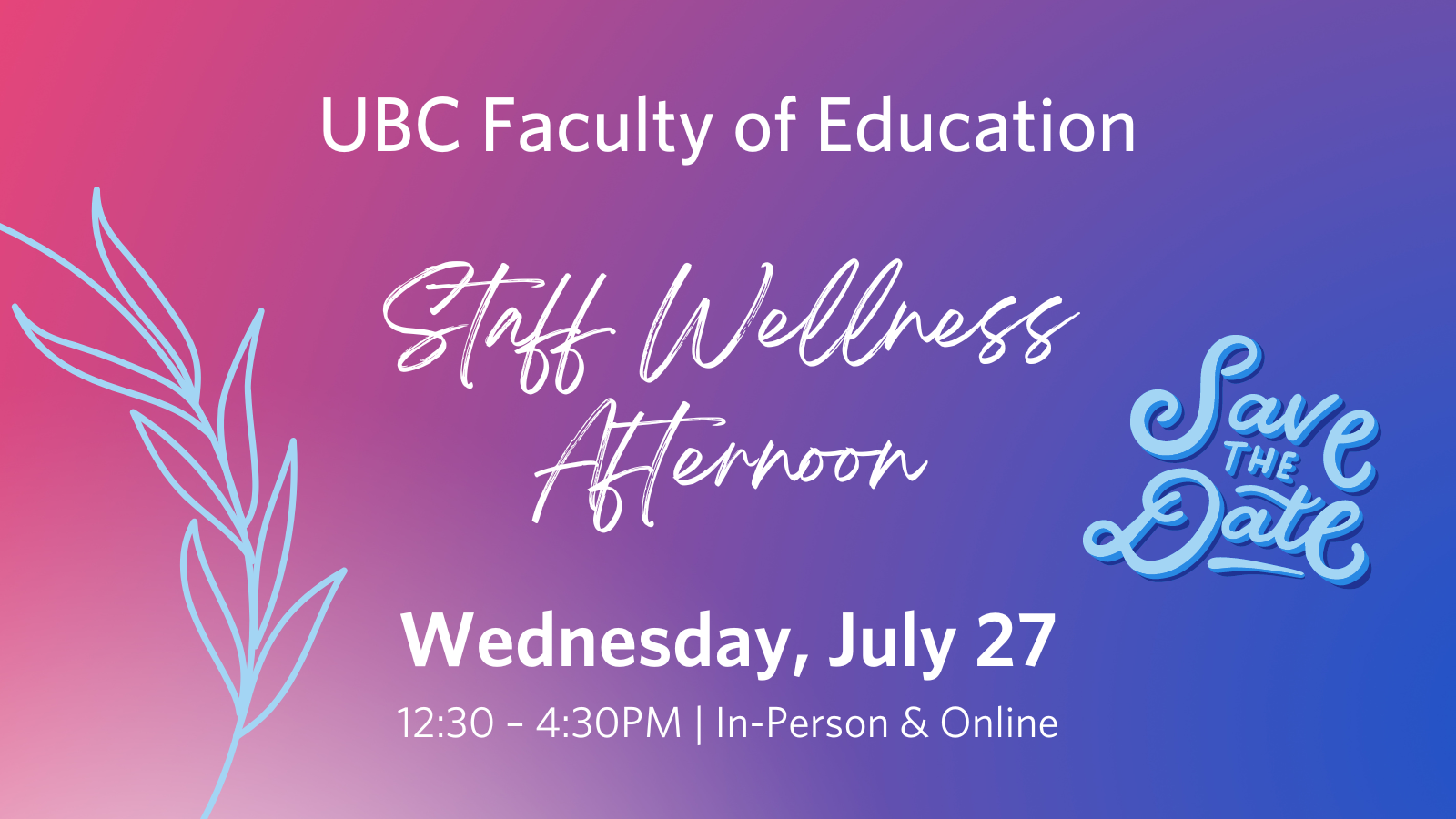 Staff Wellness Day 2022 promo graphic