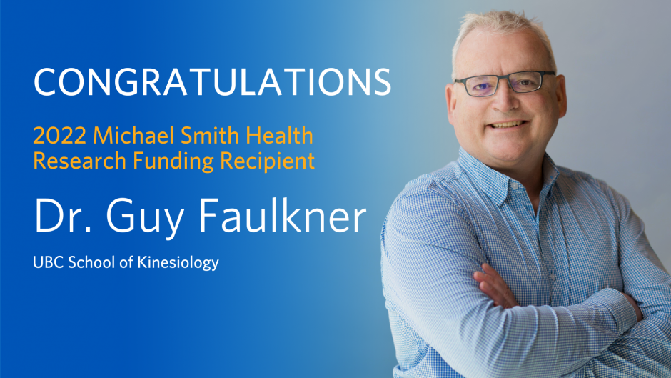 Dr. Guy Faulkner receives Michael Smith Health Research Funding ...