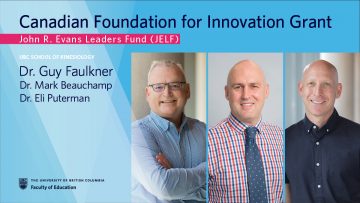 UBC Kinesiology scholars awarded Canadian Foundation for Innovation Grant: John R. Evans Leaders Fund (JELF)