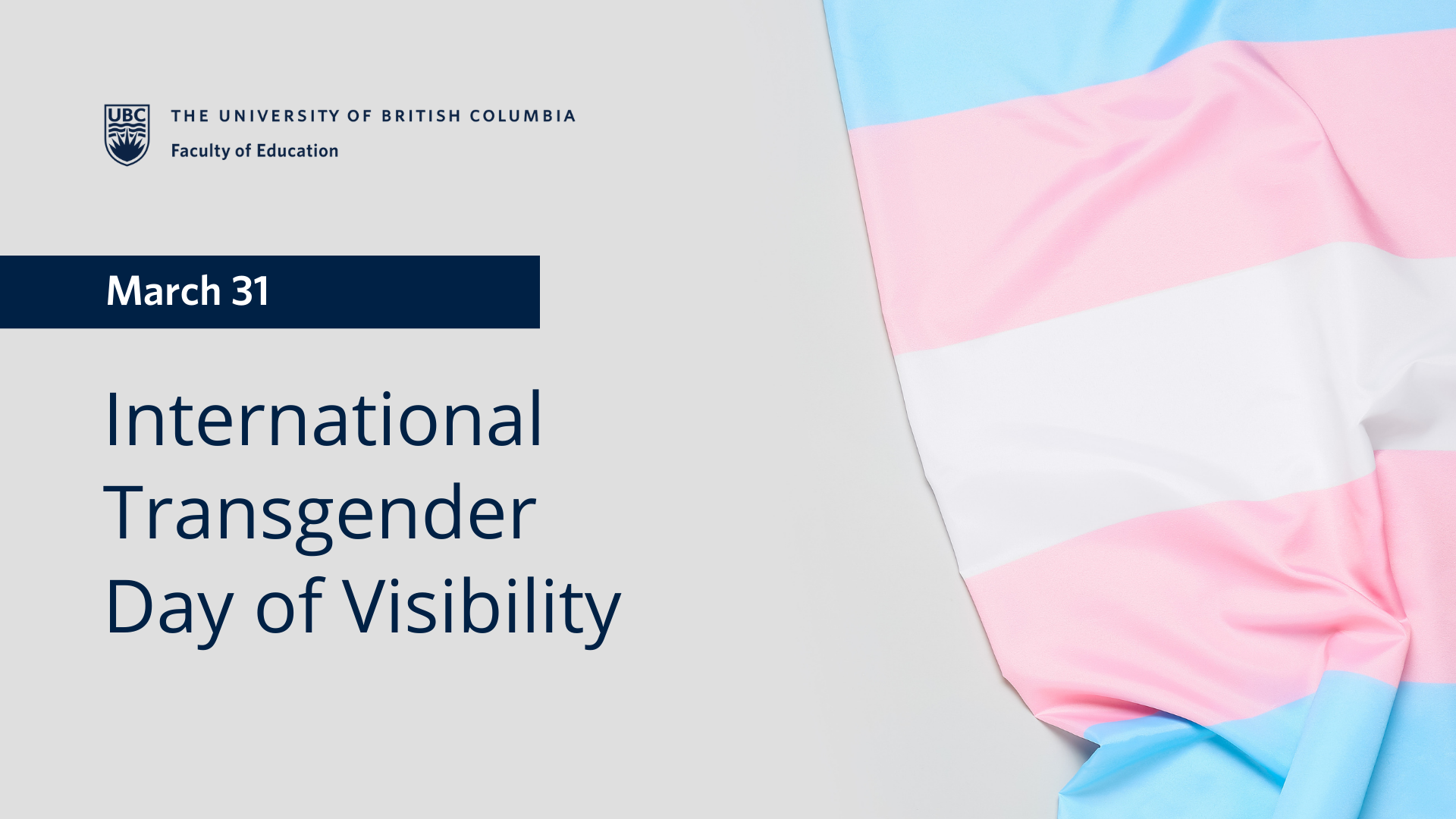 International Transgender Day of Visibility 2023 – Faculty of Education