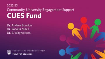 2022-23 Community-University Engagement Support (CUES) funding recipients
