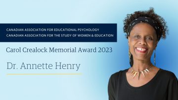 Dr. Annette Henry selected for Carol Crealock Memorial Award 2023