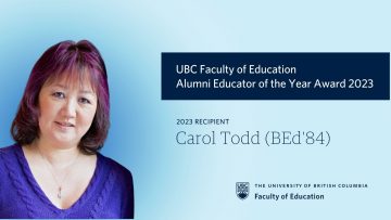 Carol Todd, BEd’84 receives 2023 Alumni Educator of the Year Award