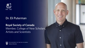 Dr. Eli Puterman elected Member to the Royal Society of Canada’s College of New Scholars, Artists and Scientists