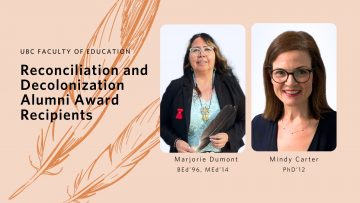 Inaugural UBC Faculty of Education Reconciliation and Decolonization Alumni Award Recipients