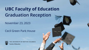 Faculty of Education’s Graduation Reception | November 23, 2023