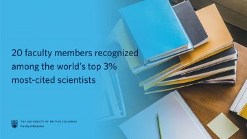 20 Faculty of Education faculty members recognized among the world’s top 3% most-cited scientists