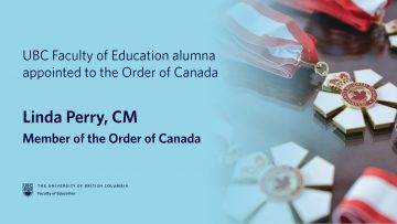 UBC Faculty of Education alumna Linda M. Perry, CM, appointed to the Order of Canada